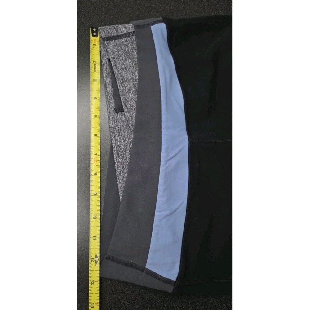 Lululemon Astro Pants 6x34 Black Gray Crossover Layered Waist Flare Yoga Boot